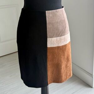 Sugarlips Colorblock Mini Skirt - Black, Beige, Brown